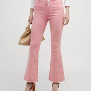 Veronica Beard Carson high Rise ankle flare peony jeans